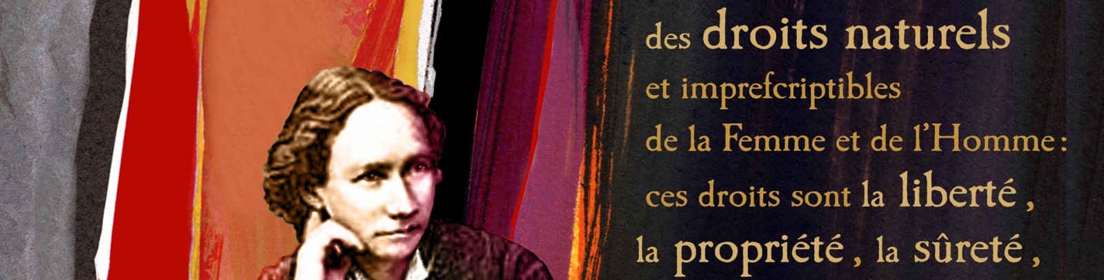 Madame Arlette Laguiller, marraine de la tapisserie «Hommage à Louise Michel»