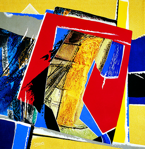 "La reconquista"  les fils de Compostelle - tapisserie d'Aubusson - Atelier Legoueix - 2 x 2  © Jacques Fadat